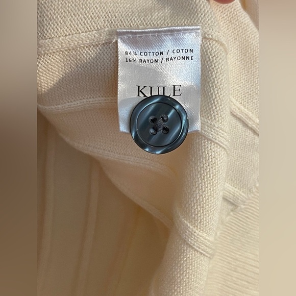 KULE The Binx Cream Striped Cotton Cardigan Size M - Picture 7 of 9